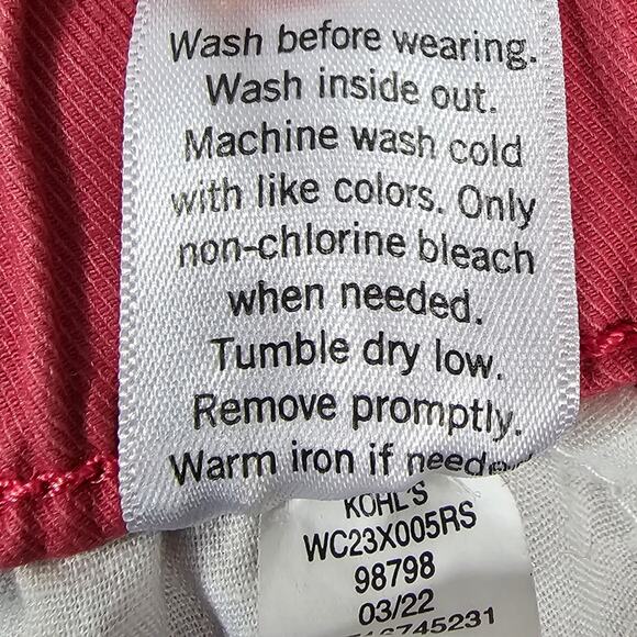 Croft & Barrow Adjustable Waist  Skirt Deep Salmon Women's Large - Picture 10 of 11